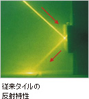 従来タイルの反射特性